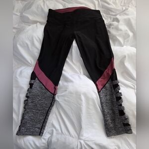 Inspired Hearts Black and Pink Leggings